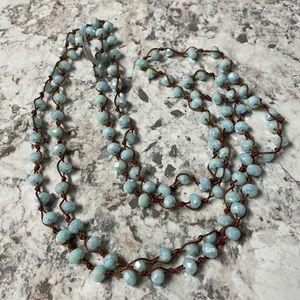 Light Blue Beaded Necklace
